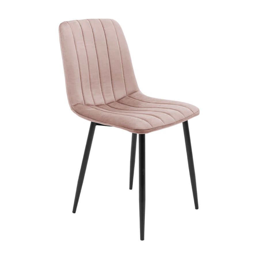 production of chairs in any upholstery, with black, white and wood colored metal legs