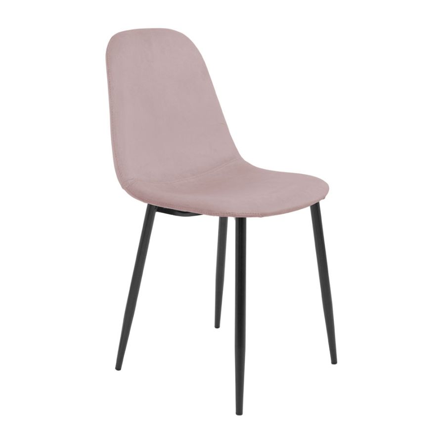 production of chairs in any upholstery, with black, white and wood colored metal legs