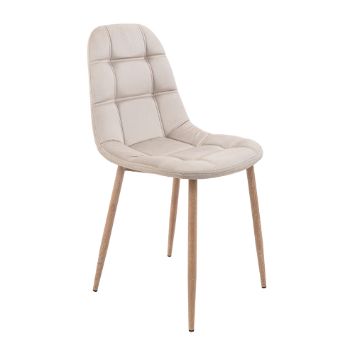 Chair Split U with wood colored metal legs