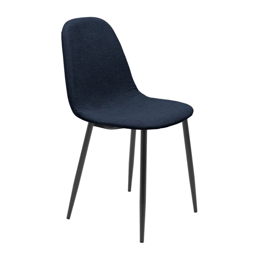 production of chairs in any upholstery, with black, white and wood colored metal legs